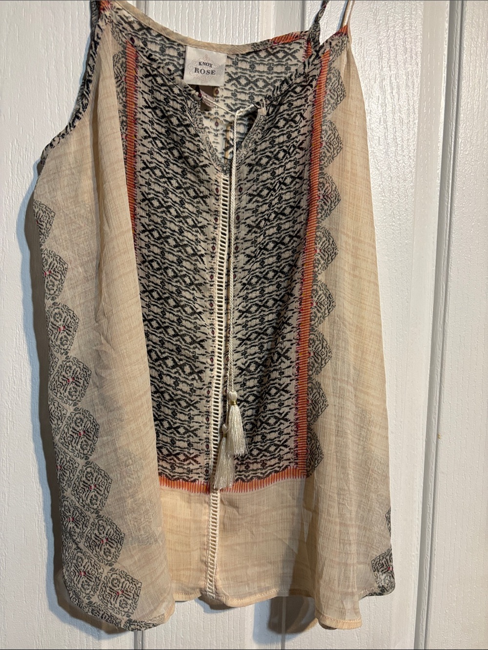 Knox Rose Cream Sleeveless Tunic